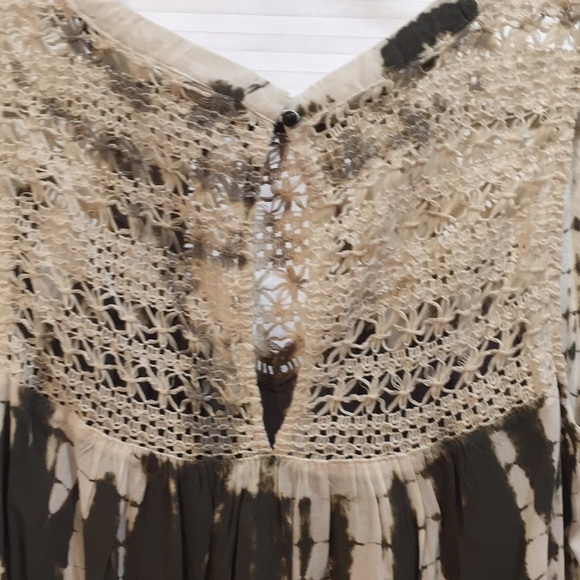 NWT Hand Dyed knox Rose Green & Ivory Top - Picture 4 of 10